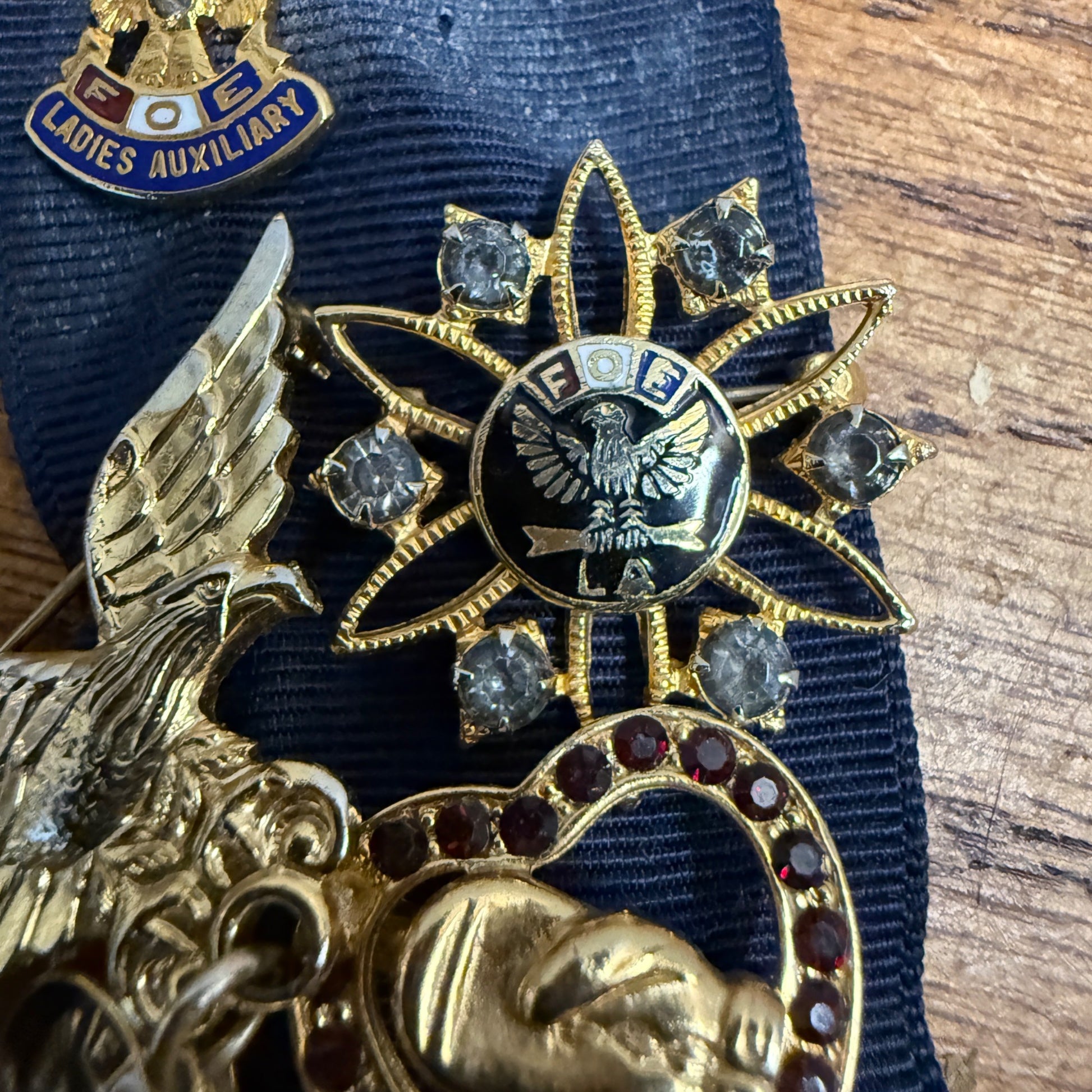 Huge Lot Ladies Auxiliary FOE Fraternal Order Eagles Hat Pins Pinbacks Lapels