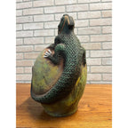 RARE Vintage Jorge Wilmot Style Mexican Art Pottery Stoneware Iguana Vase