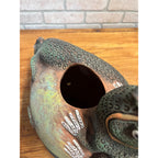 RARE Vintage Jorge Wilmot Style Mexican Art Pottery Stoneware Iguana Vase