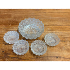 Vintage Childs Cut Glass Serving Bowl Set of 5