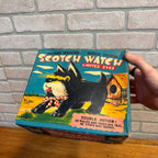Vintage 1950's Battery Operated SCOTCH WATCH Lighted Eyes Dog Toy W/ Box