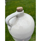 Antique Stoneware White Zinc Glazed Whiskey Wine Jug Primitive Farmhouse Decor