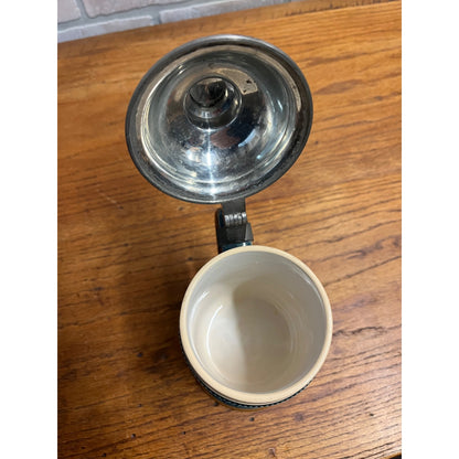 Mettlach Antique Vintage German Beer Stein 2271/1055 Pewter Lid 1/2L Old German