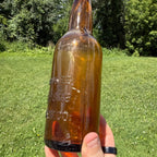 1910s Milwaukee Waukesha Brew Co Beer Bottle Yellow Light Amber Wisconsin Brewery