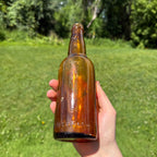 1910s Milwaukee Waukesha Brew Co Beer Bottle Yellow Light Amber Wisconsin Brewery
