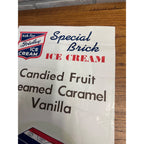 Vintage 1940s Gridley Dairy Co. Ice Cream Advertising Paper Sign Milwaukee Wis