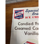 Vintage 1940s Gridley Dairy Co. Ice Cream Advertising Paper Sign Milwaukee Wis