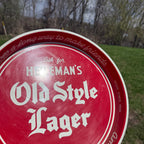 Vintage Ask for Heilemans Old Style Lager Beer Tray La Crosse Wisconsin Wis WI