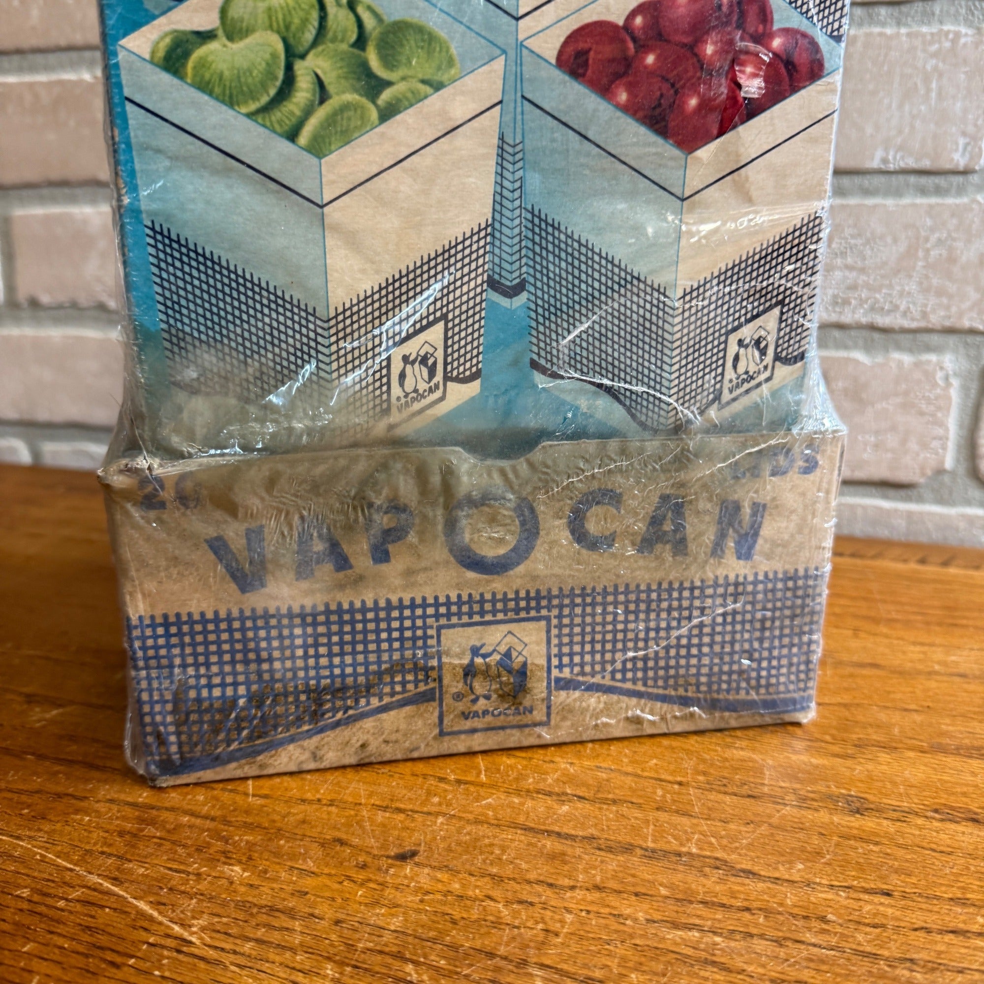 Vintage 1950s Unused VapoCans Wax Containers Frozen Foods 20-Pack Advertising
