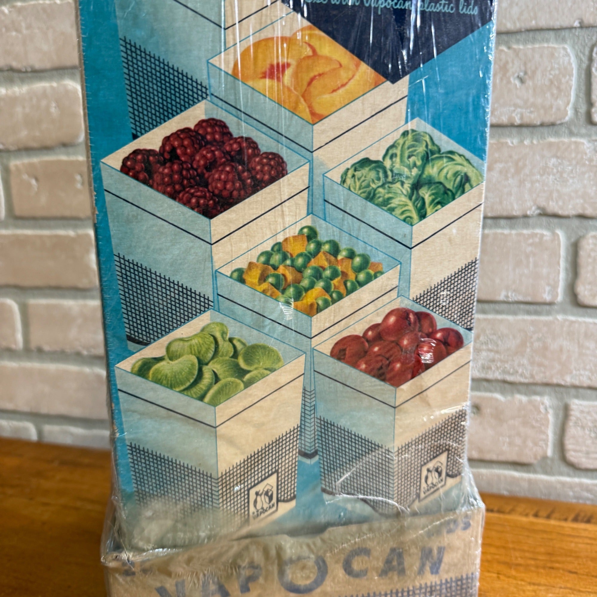 Vintage 1950s Unused VapoCans Wax Containers Frozen Foods 20-Pack Advertising