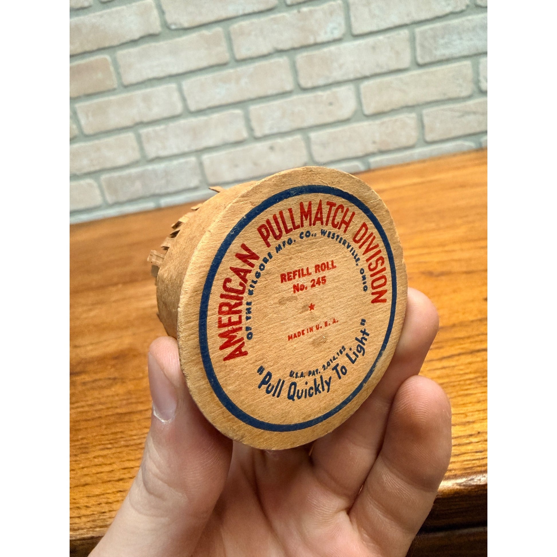 Vintage American Division Pullmatches Kilgore Tipp City Ohio Refill Roll Partial