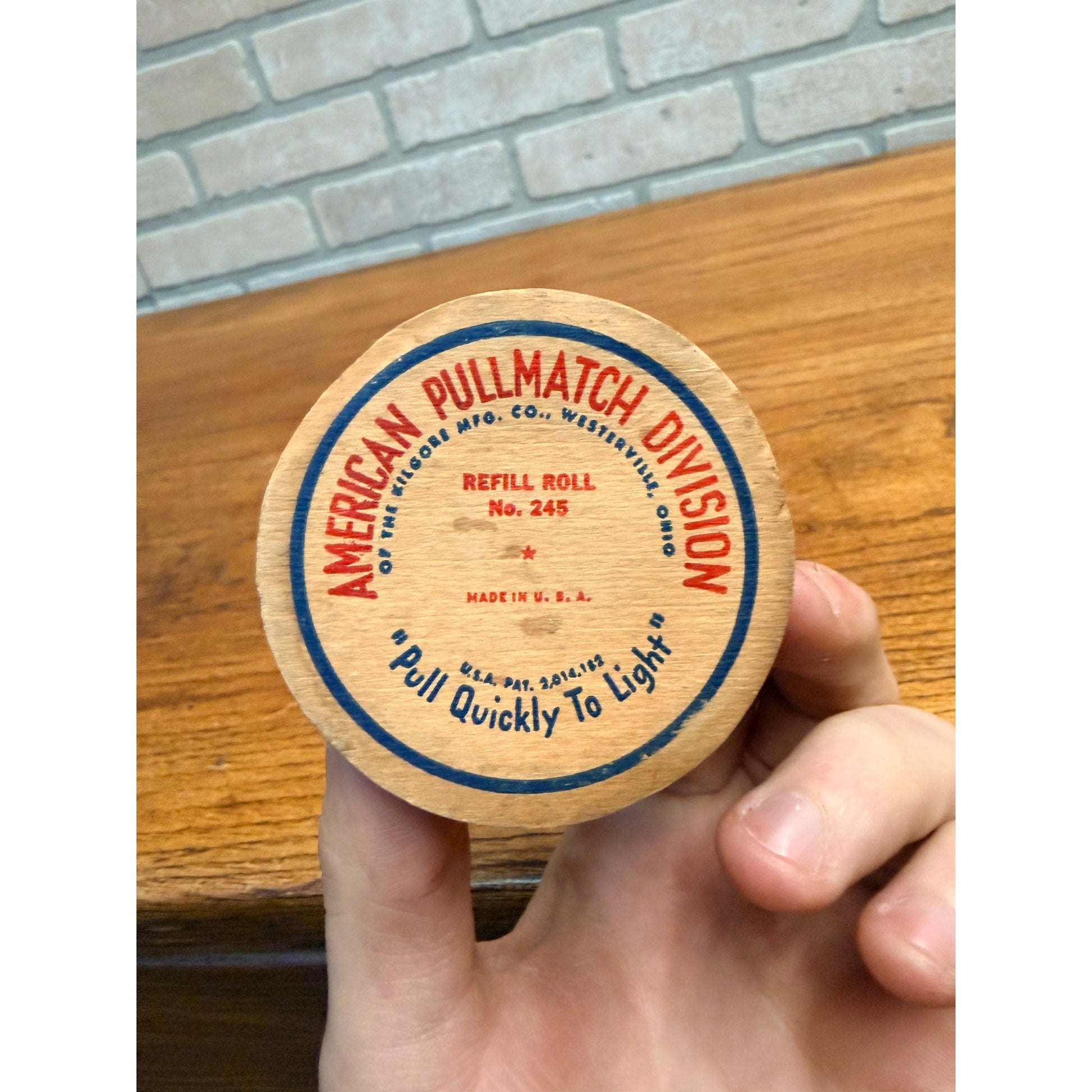 Vintage American Division Pullmatches Kilgore Tipp City Ohio Refill Roll Partial