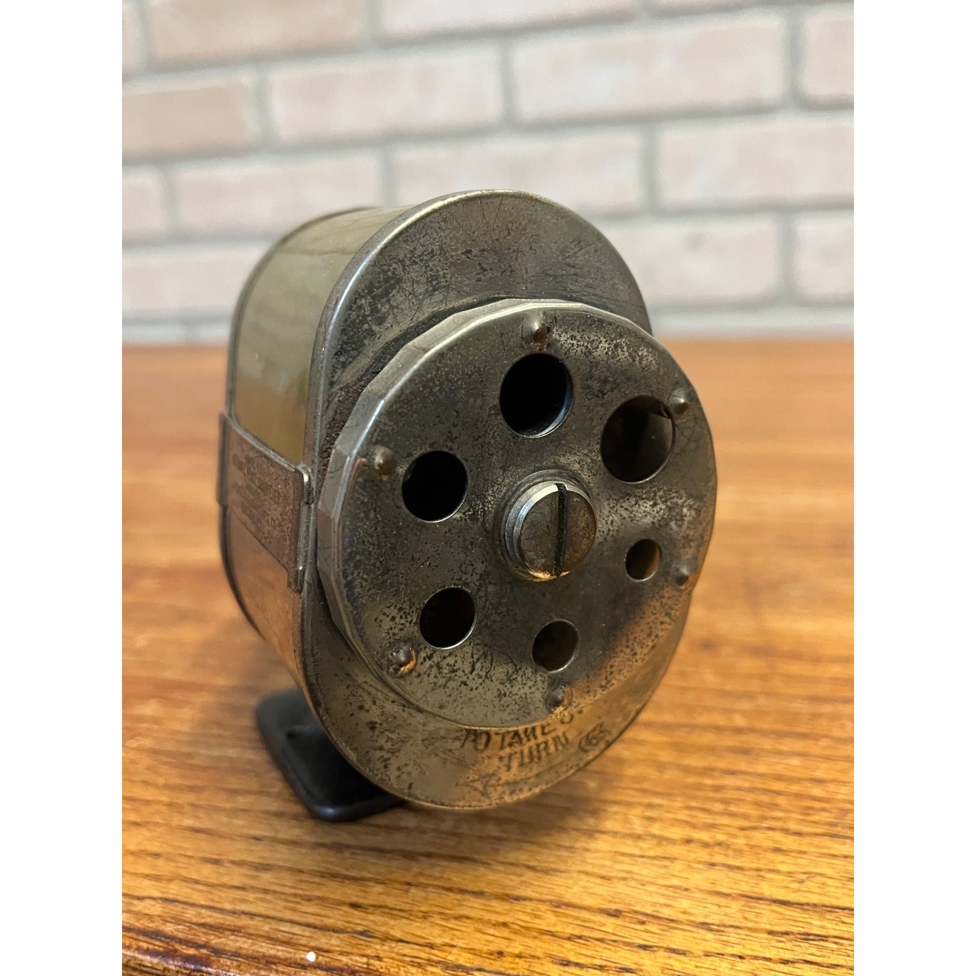 Vintage Automatic Pencil Sharpener Spengler Loomis Mfg Co Chicago Early Metal