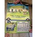1920s Advertising Calendar Poster Fuller Goodman Farm Barn Dairy Scene