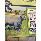 1920s Advertising Calendar Poster Fuller Goodman Farm Barn Dairy Scene