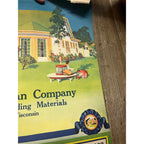 1920s Advertising Calendar Poster Fuller Goodman Farm Barn Dairy Scene
