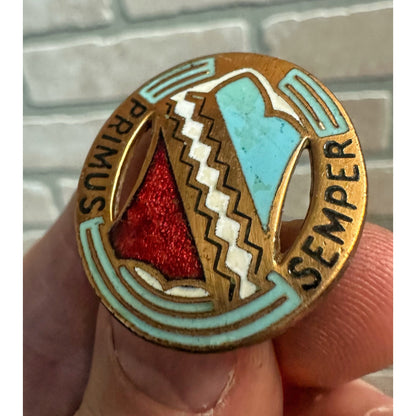 WWII US Army 1st Infantry Regiment "Semper Primus" Enamel Hat Pin