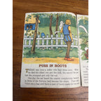 Vintage Puss In Boots Childrens Book 1941 Saalfield Publishing USA #2364