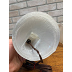 Vintage Art Nouveau Deco White Glass Lady Flowing Dress Electric Table Lamp