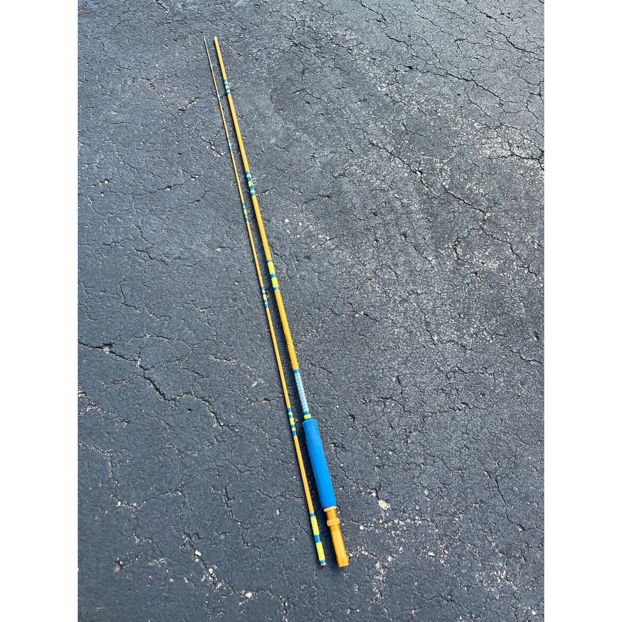 Vintage 1970s Fenwick Yellow Fiberglass Fly Rod Model FL112-9 -- RARE 9ft 4in