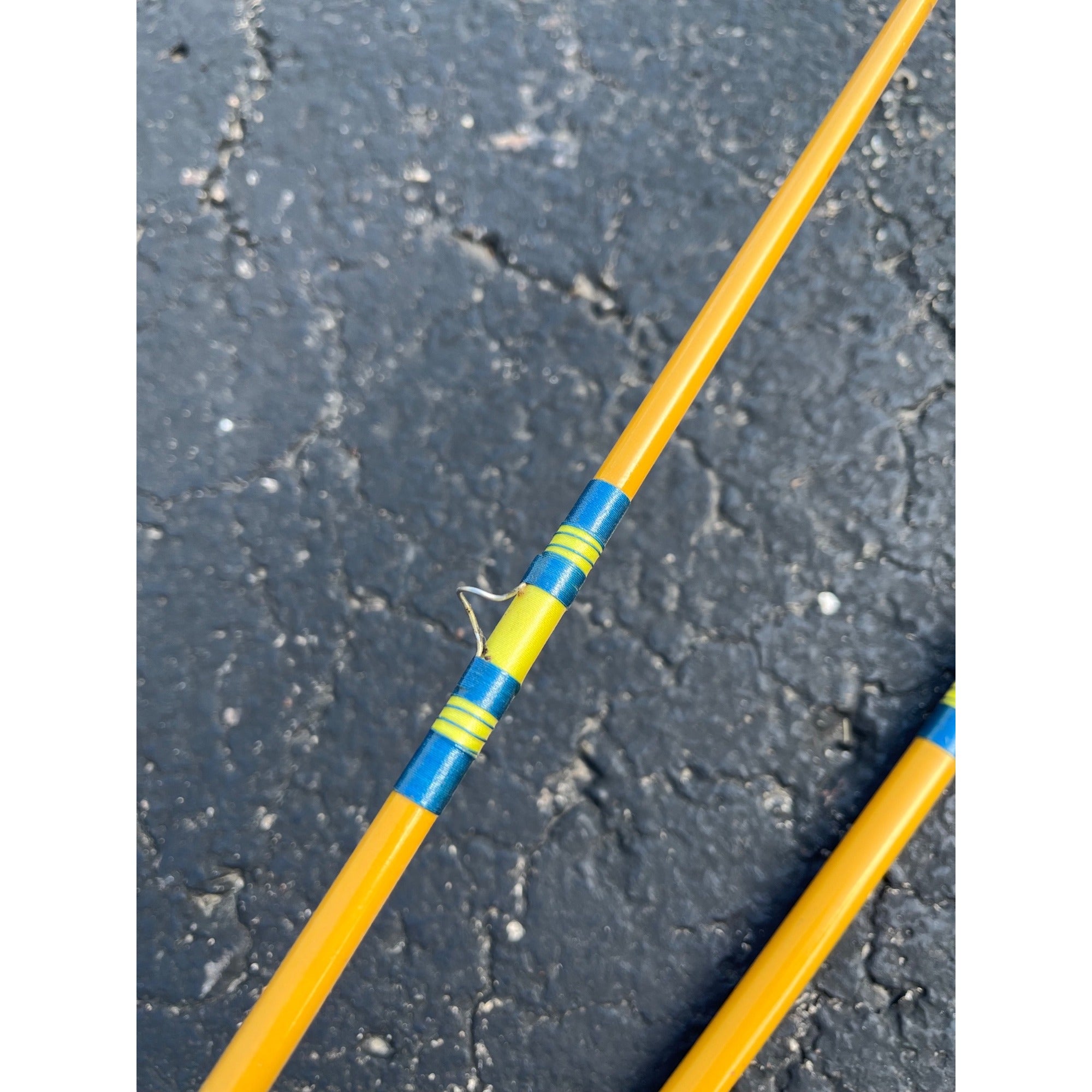 Vintage 1970s Fenwick Yellow Fiberglass Fly Rod Model FL112-9 -- RARE 9ft 4in
