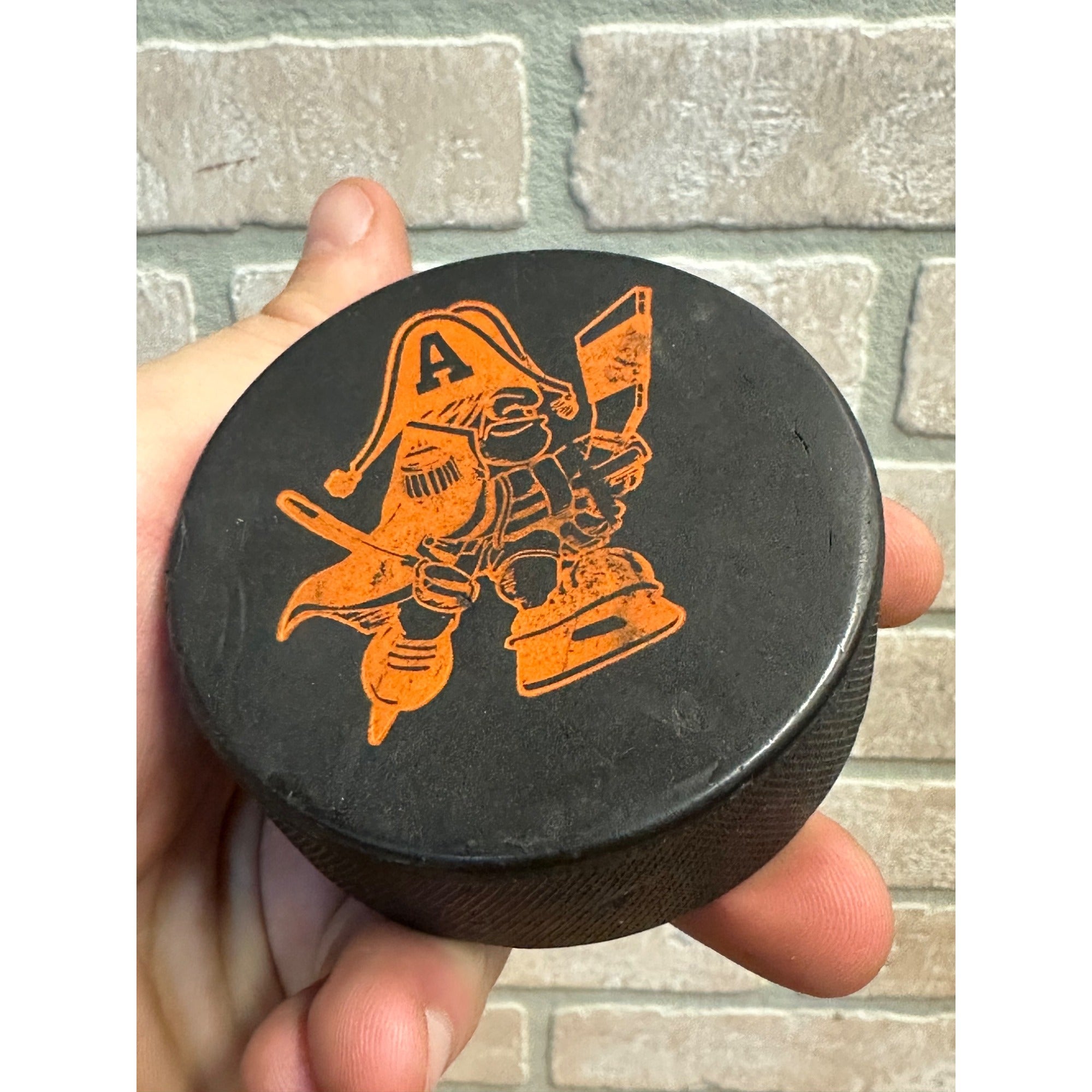 NHL Chicago Blackhawks + AHL Milwaukee Admirals -Promo Vintage Hockey Puck