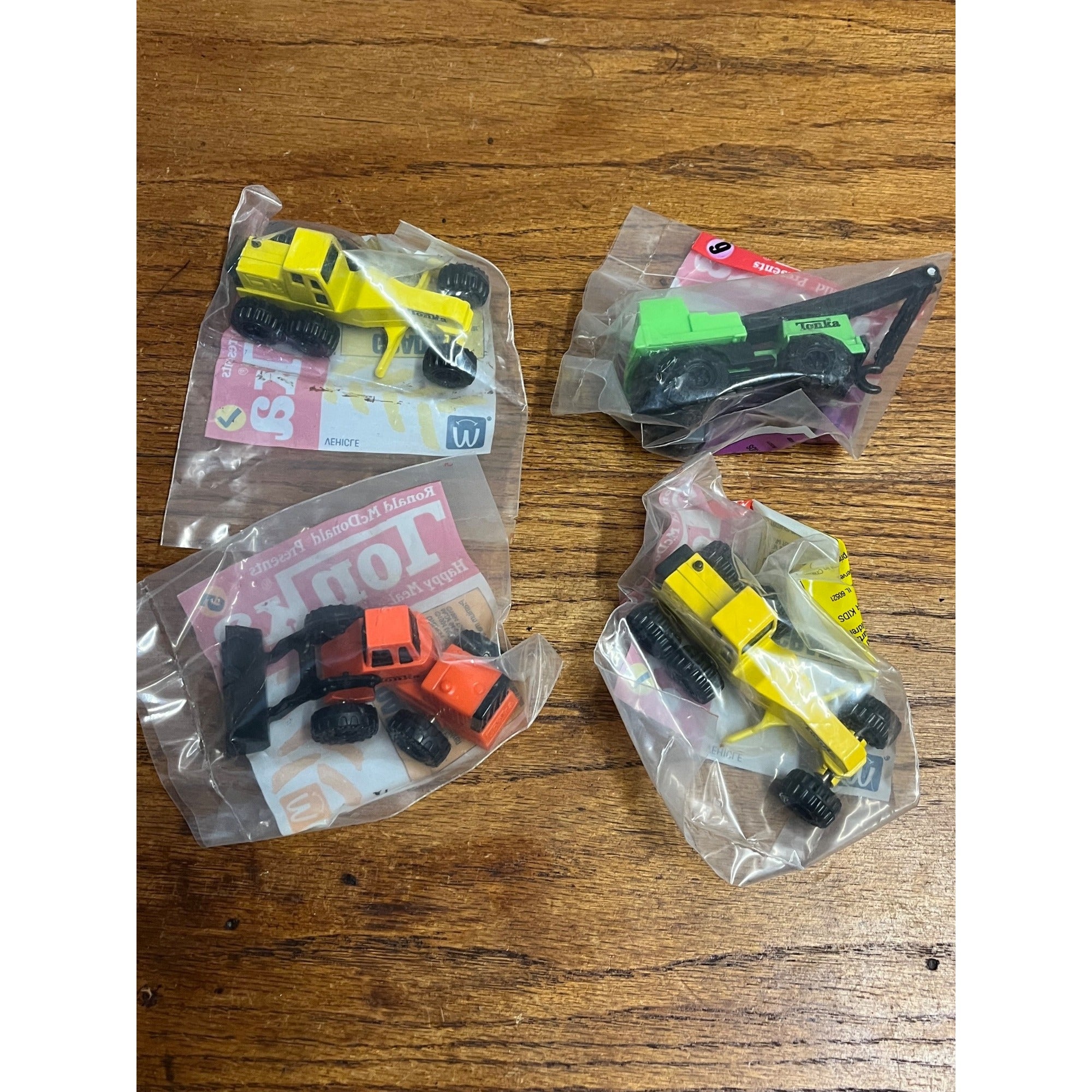 McDonalds Happy Meal Tonka Trucks - LOT OF 4 - Vintage Toys - 1992 Sealed & New