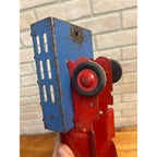 Vintage Marx Wyandotte Pressed Steel Toy Stake Truck + Baggage Express Trailer