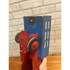 Vintage Marx Wyandotte Pressed Steel Toy Stake Truck + Baggage Express Trailer