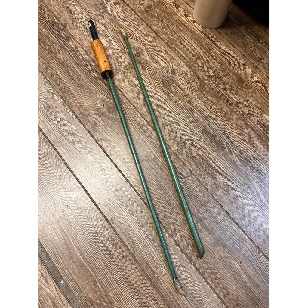 Vintage South Bend Stream-Eze Model #35 Glass Long Bow USA Collapsible Green