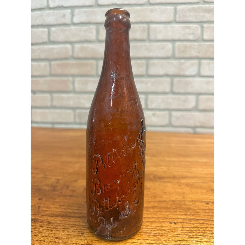 Pre-Pro Pittsburgh Brewing Co. Beer Bottle 12oz Amber Brown Embossed PA