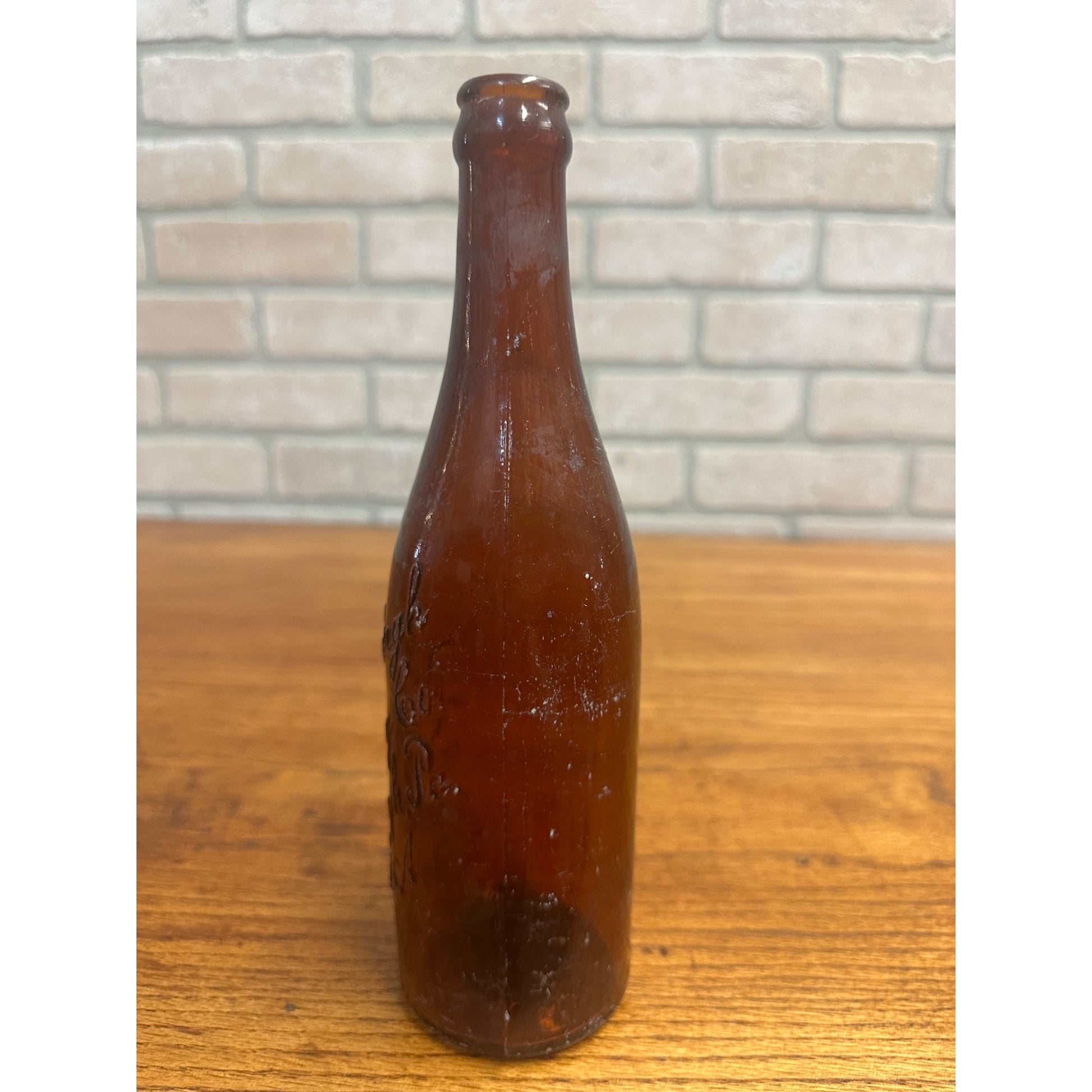 Pre-Pro Pittsburgh Brewing Co. Beer Bottle 12oz Amber Brown Embossed PA