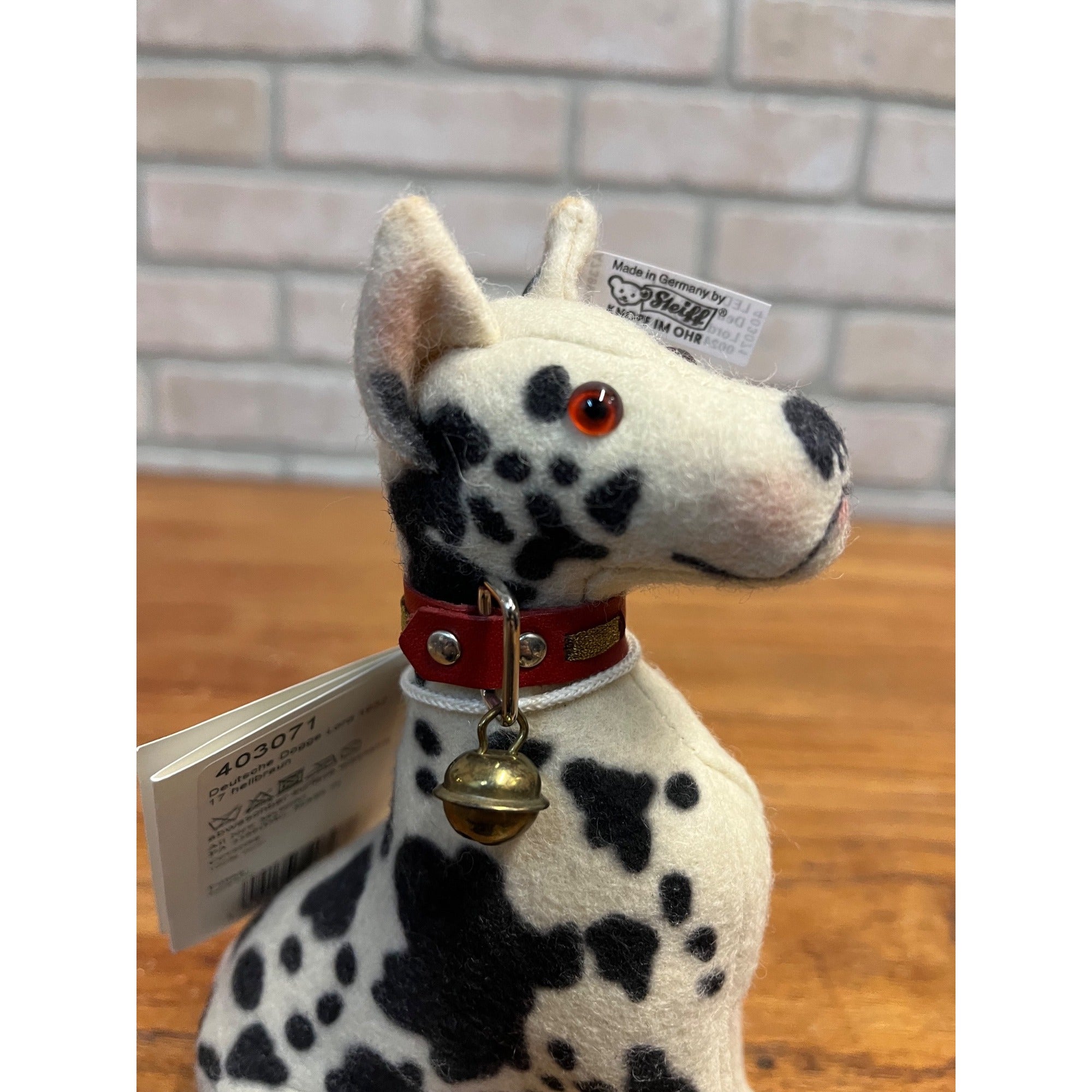 Steiff Great Dane Lord 1932 Replica #403071 Doll Figure w/ Tags Limited 247/1000