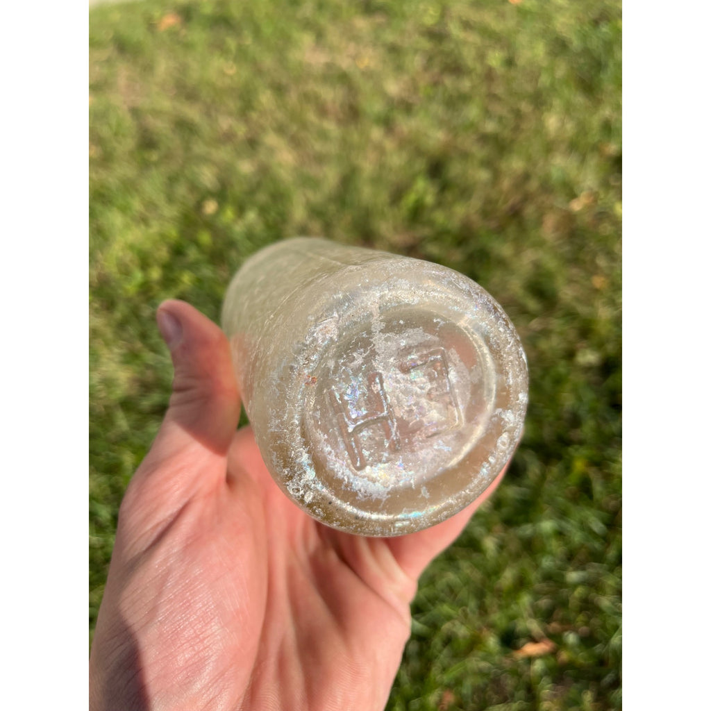 E.L. Hustings c1890s Milwaukee Wis Clear Soda Beer Bottle Blob Top Hutchinson