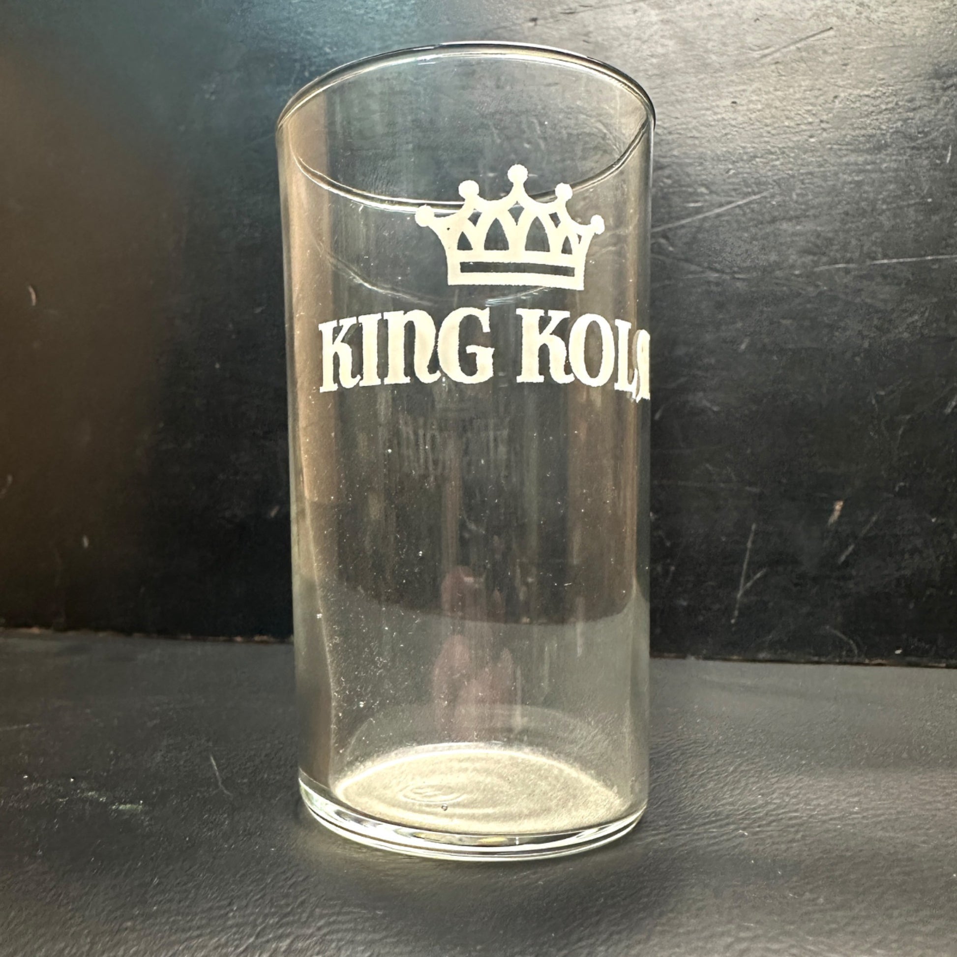 King Kola Soda Pop Fountain Drink Glass 4 1/4" Crown Libby