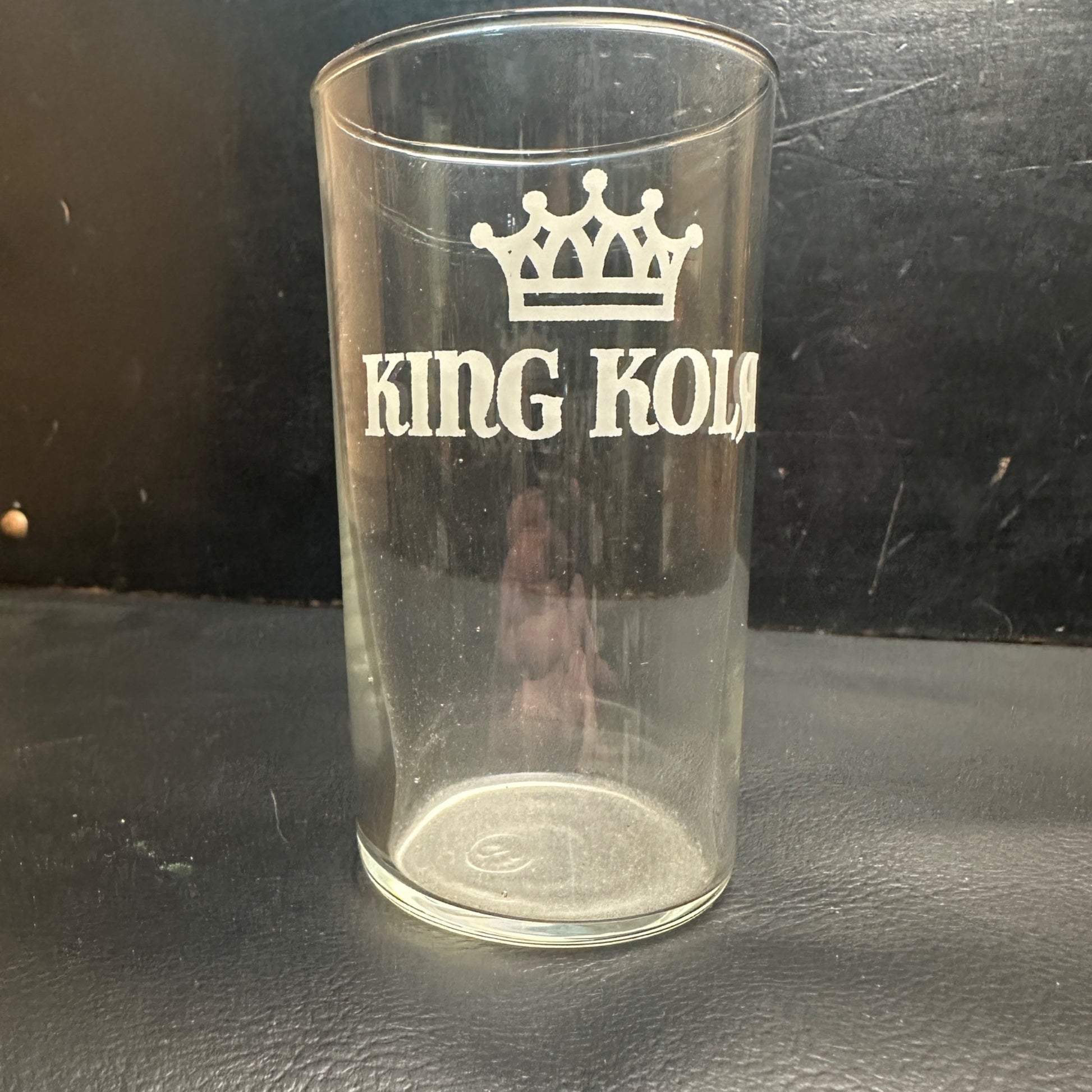 King Kola Soda Pop Fountain Drink Glass 4 1/4" Crown Libby