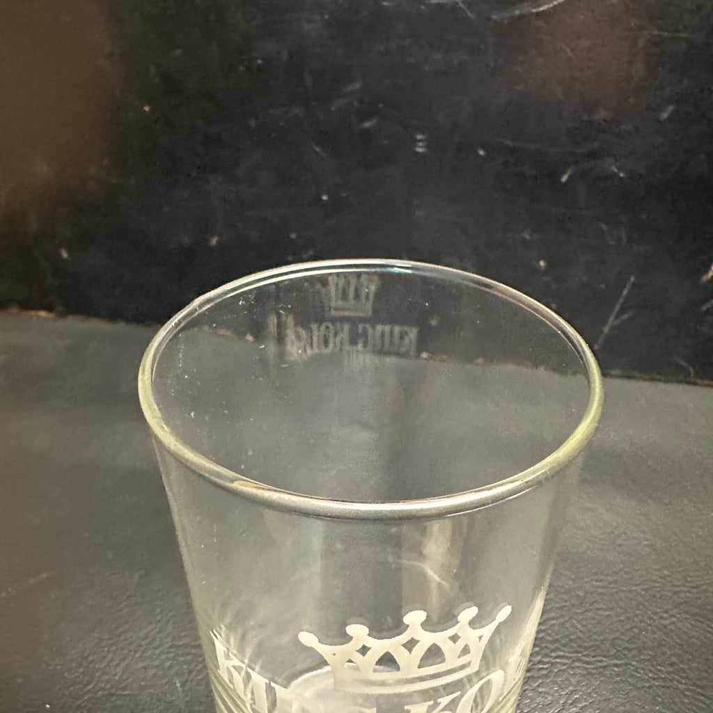 King Kola Soda Pop Fountain Drink Glass 4 1/4" Crown Libby