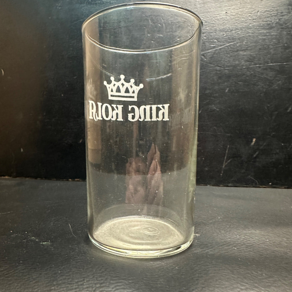 King Kola Soda Pop Fountain Drink Glass 4 1/4" Crown Libby
