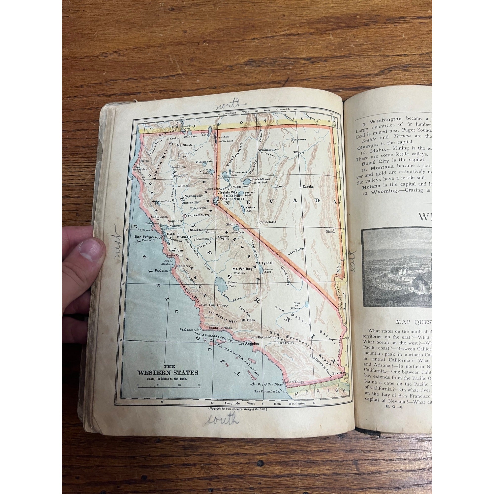 The Eclectic Elementary Geography Antique School Text Book 1883 - American Book Co.