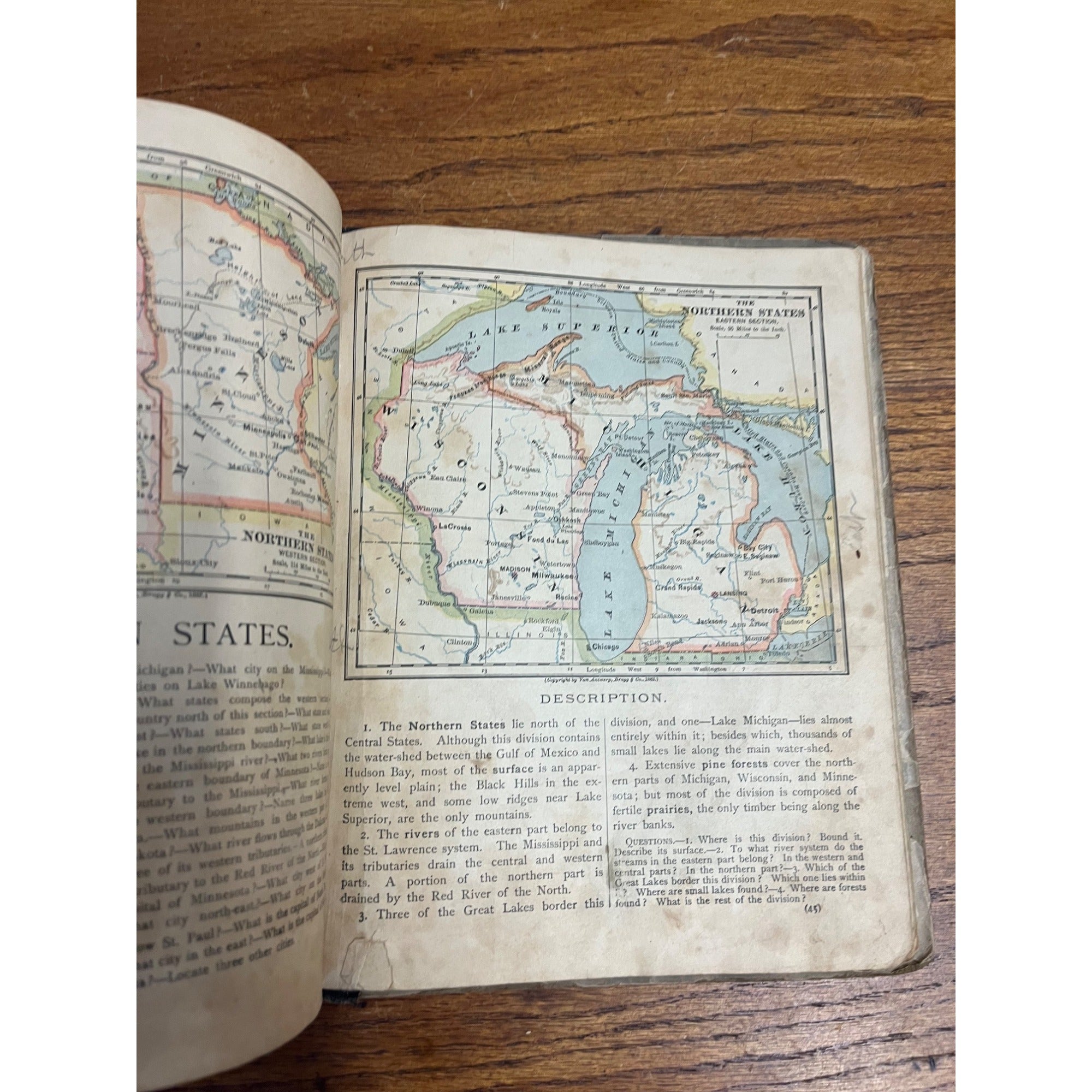 The Eclectic Elementary Geography Antique School Text Book 1883 - American Book Co.