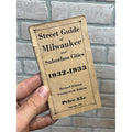 1932-33 Milwaukee Directory Street Guide Booklet Travel