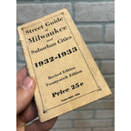 1932-33 Milwaukee Directory Street Guide Booklet Travel