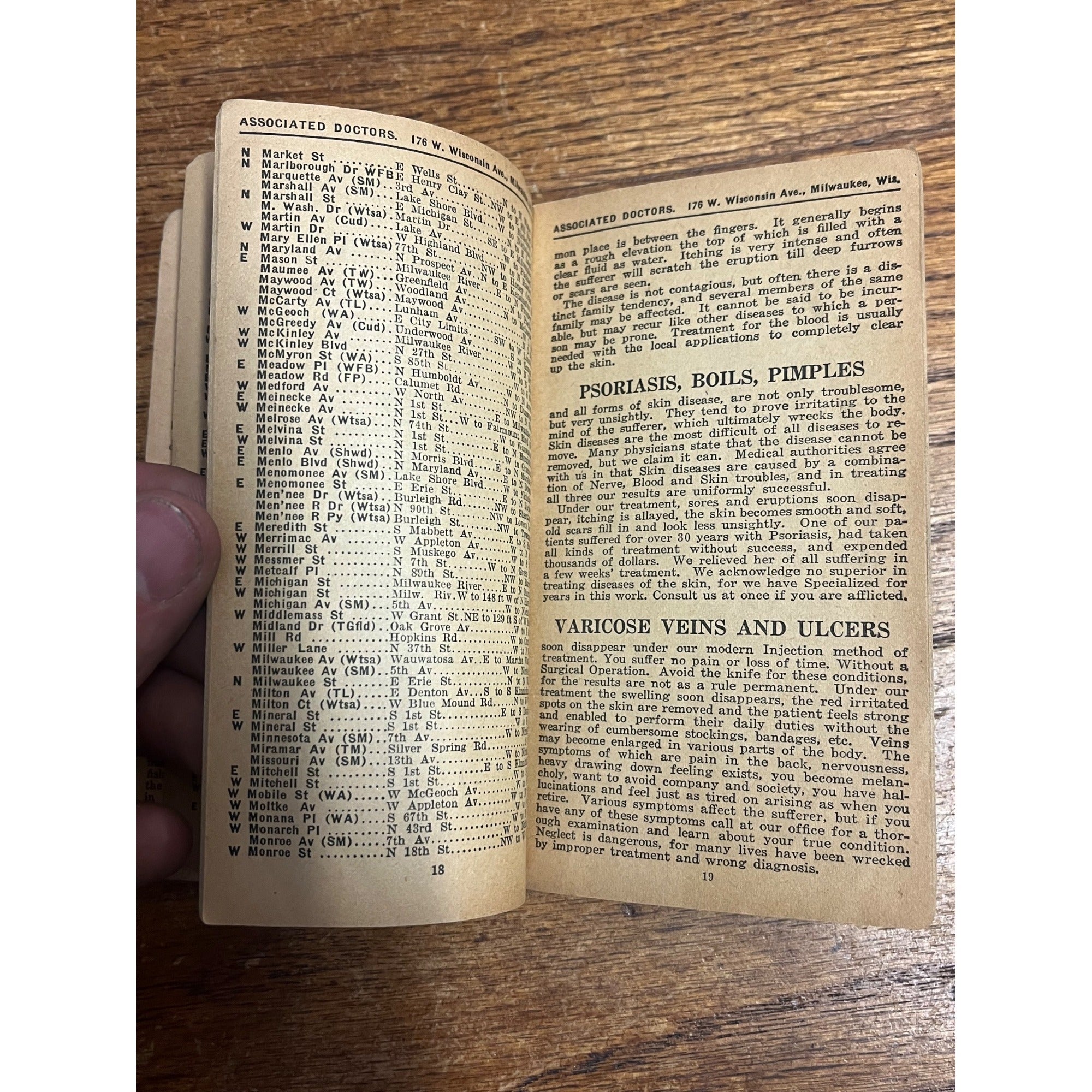 1932-33 Milwaukee Directory Street Guide Booklet Travel