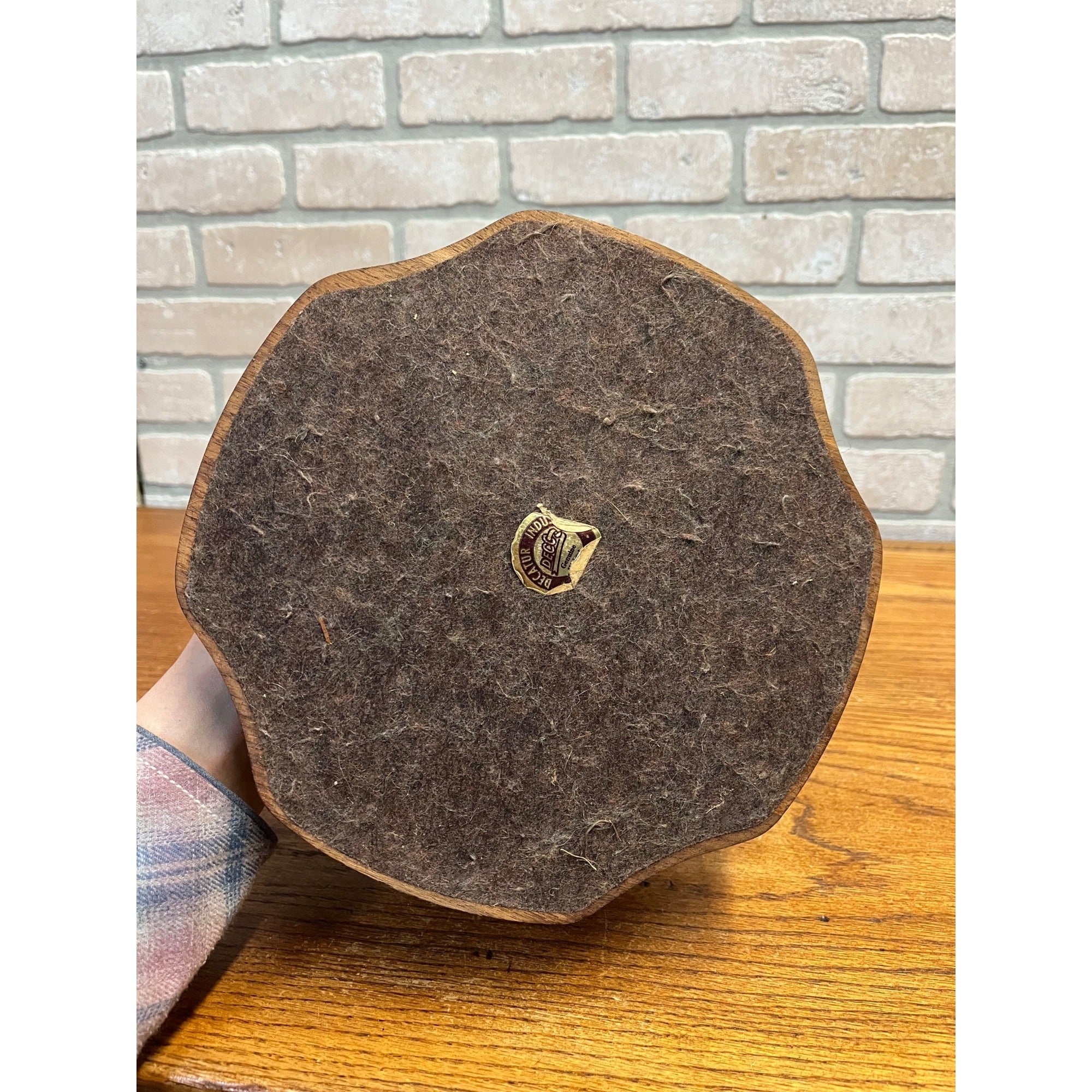 Vintage Walnut Tobacco 12pc Smoking Pipe Holder & Humidor Decatur Deco 1940s