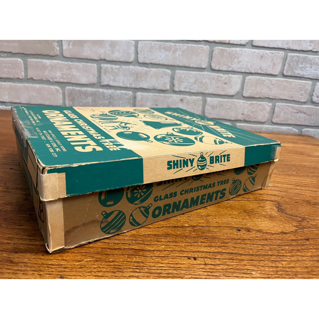 1940s Shiny Brite Christmas Ornaments (Box Only) Empty Box Santa & Uncle Sam
