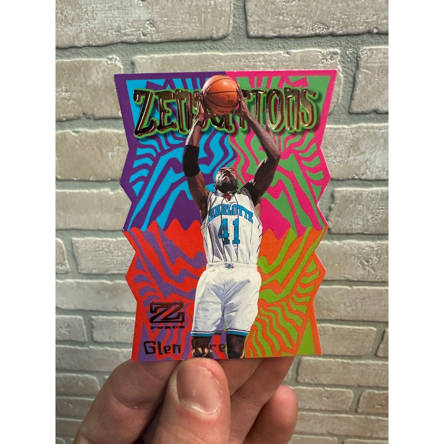 Glen Rice 1998 Skybox Z Force Zensations Die Cut Card # 15