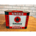 Large Vintage 5 Pound Spice Tin Kingred S&S Paprika Country Store Farmhouse