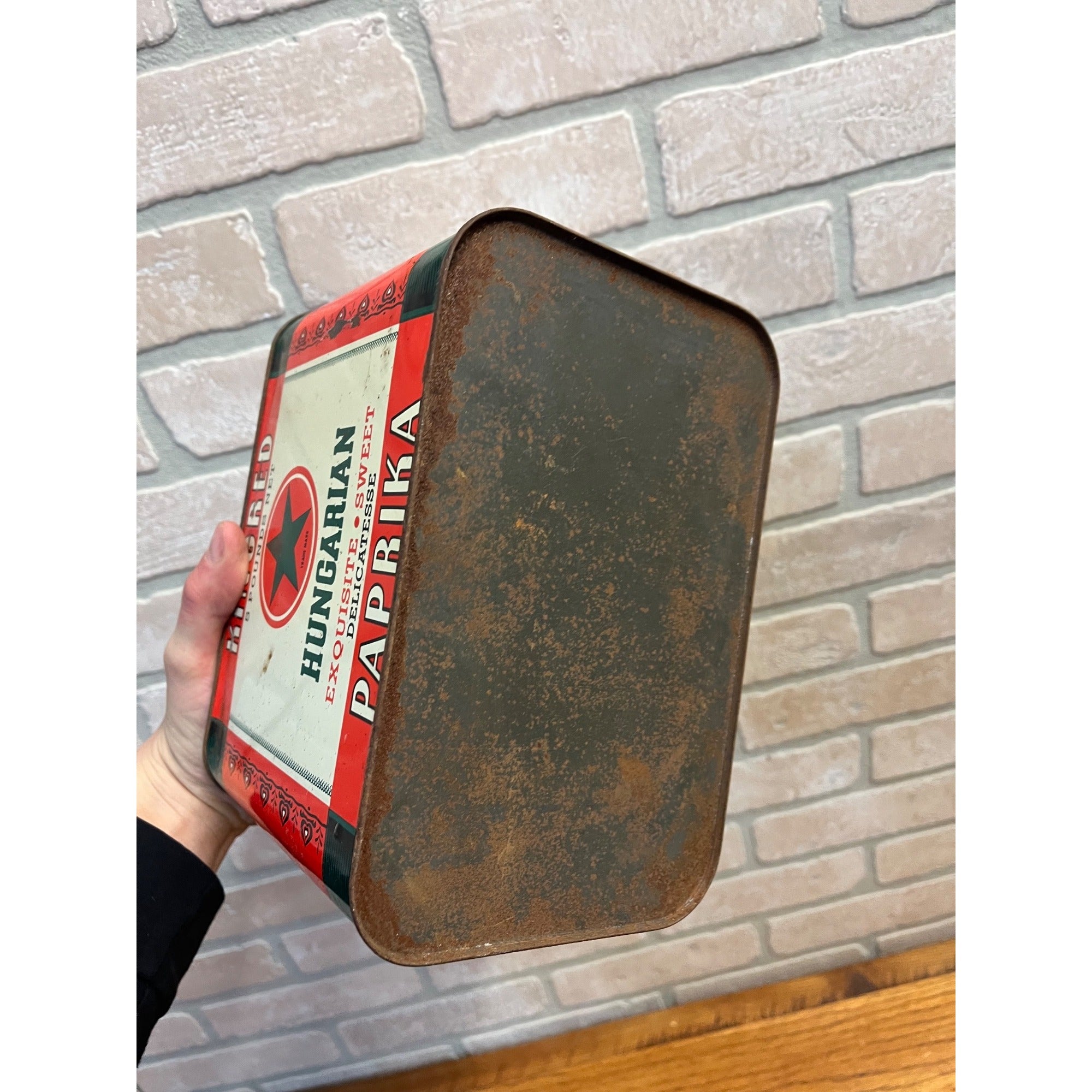 Large Vintage 5 Pound Spice Tin Kingred S&S Paprika Country Store Farmhouse
