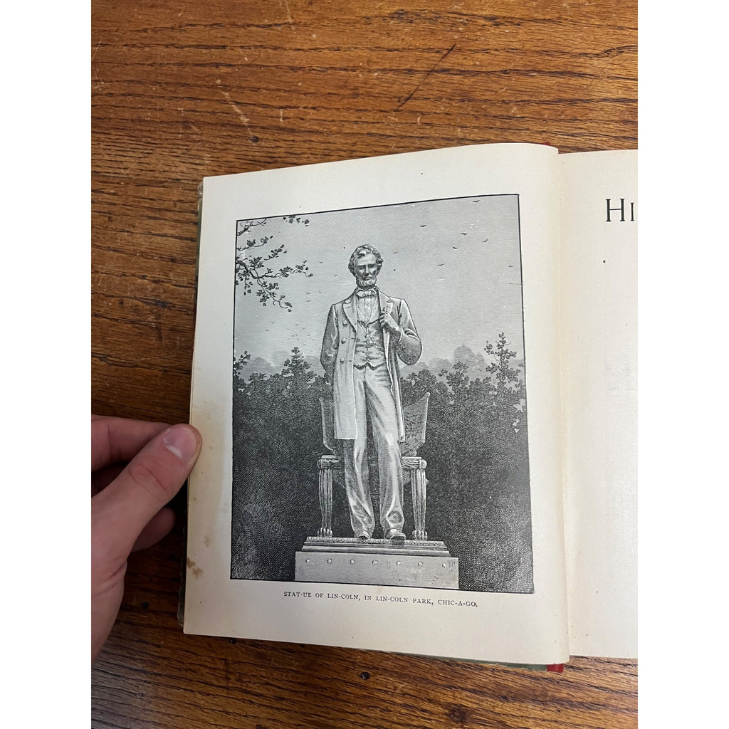 Old HISTORY OF ILLINOIS Book 1888 INDIANS ABRAHAM LINCOLN CHICAGO FIRE CIVIL WAR