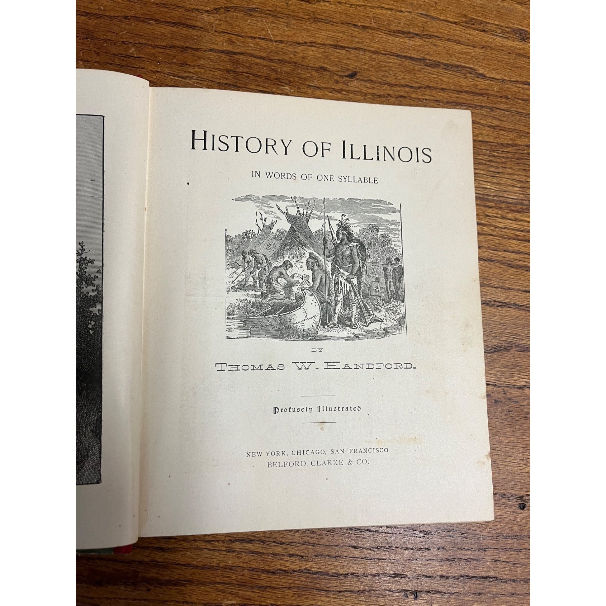 Old HISTORY OF ILLINOIS Book 1888 INDIANS ABRAHAM LINCOLN CHICAGO FIRE CIVIL WAR